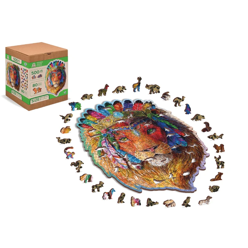 Mystischer Löwe Puzzle | Holz Puzzle