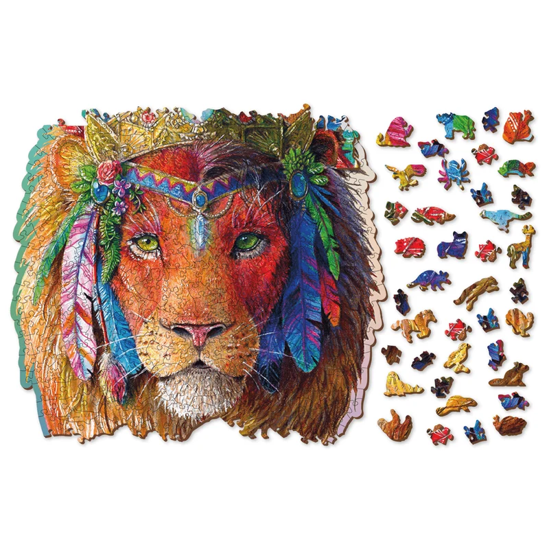 Mystischer Löwe Puzzle | Holz Puzzle