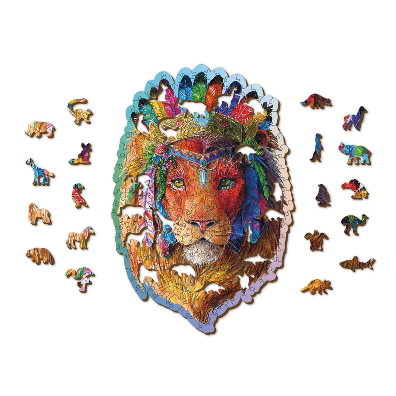 Mystischer Löwe Puzzle | Holz Puzzle