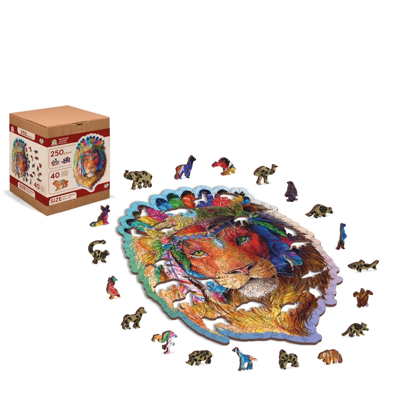 Mystischer Löwe Puzzle | Holz Puzzle