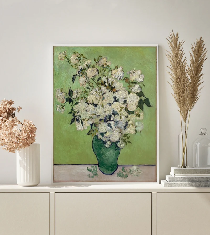 MALEN NACH ZAHLEN | VAN GOGH VASE MIT ROSEN