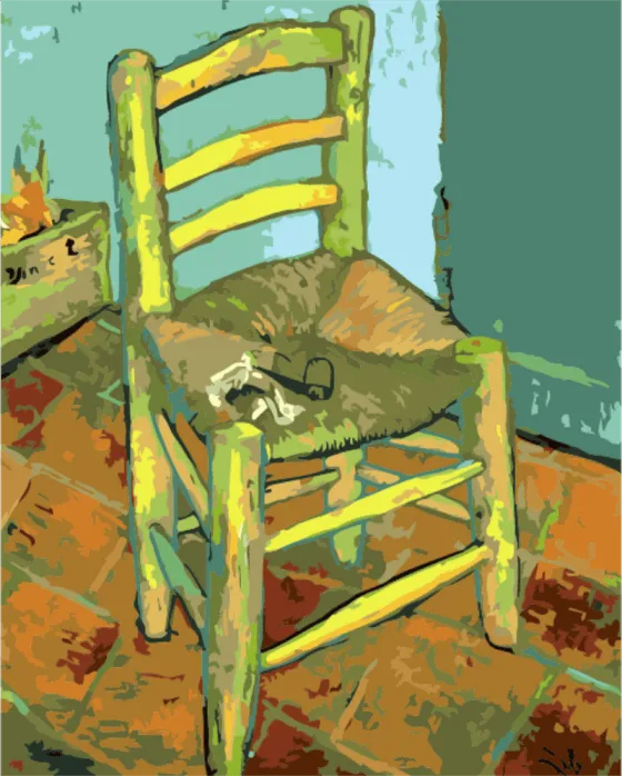 MALEN NACH ZAHLEN | VAN GOGH STUHL MIT PFEIFE