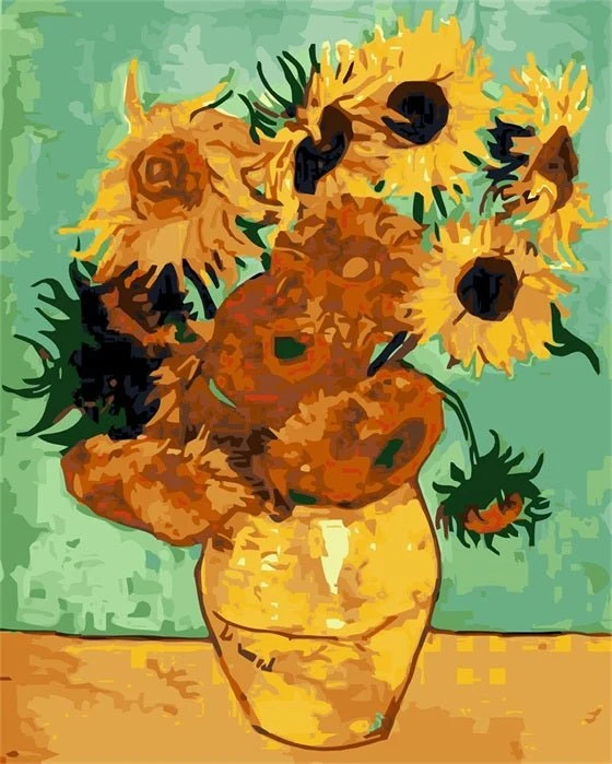 MALEN NACH ZAHLEN | VAN GOGH SONNENBLUMEN