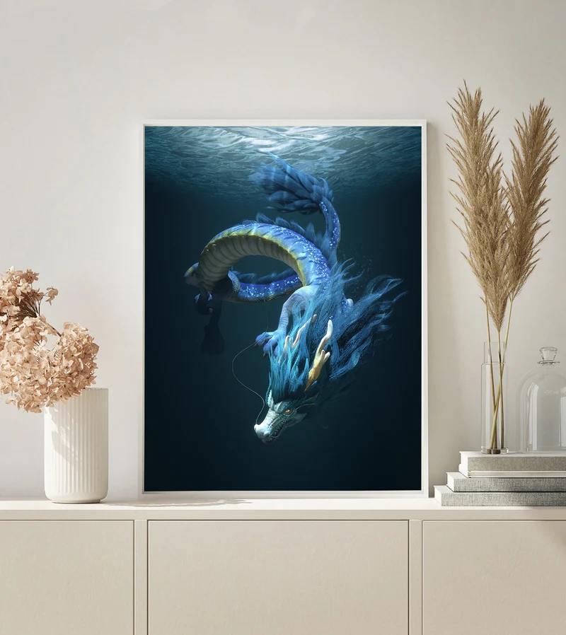 MALEN NACH ZAHLEN | DRACHE WASSER