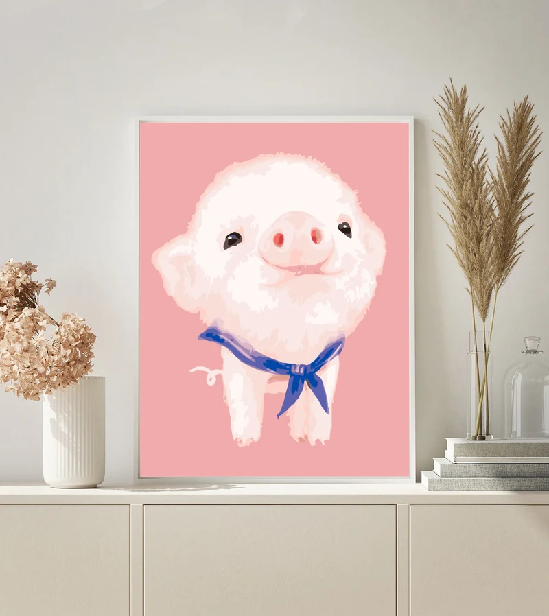 MALEN NACH ZAHLEN | ROSA SCHWEINCHEN