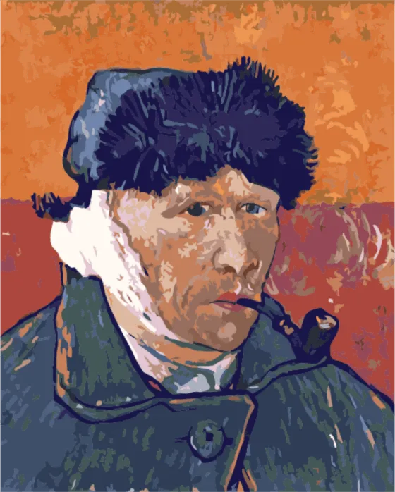 MALEN NACH ZAHLEN | VAN GOGH SELBSTBILDNIS MIT PELMÜTZE