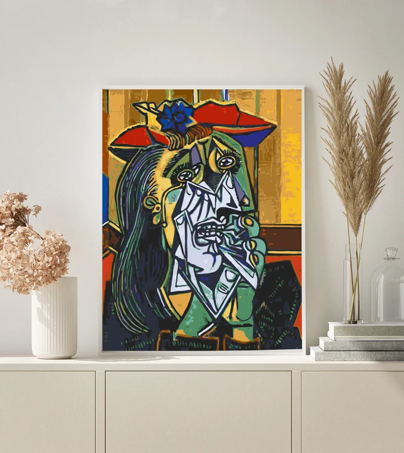 MALEN NACH ZAHLEN | PICASSO WEINENDE FRAU