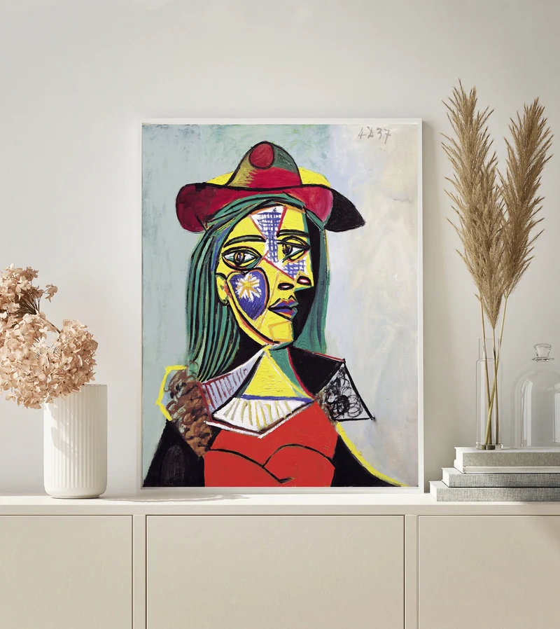 MALEN NACH ZAHLEN | PICASSO FRAU MIT HUT UND PELZKRAGEN