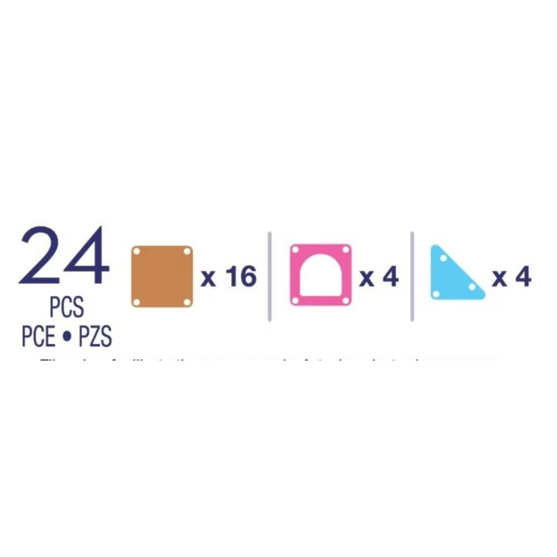 Magnetische Bausteine - microMAGS- Gingerbread House Travel, 24-teilig