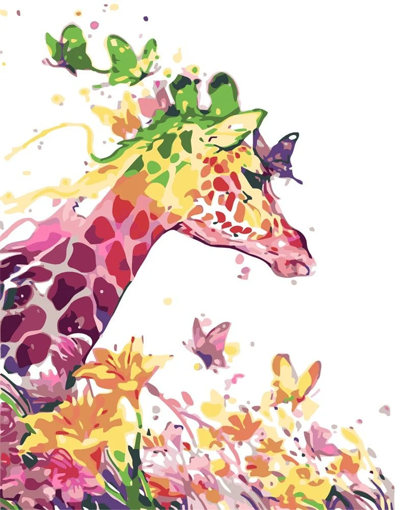 MALEN NACH ZAHLEN | BUNTE GIRAFFE
