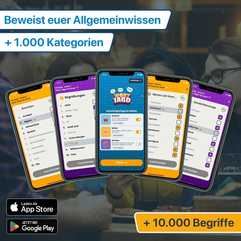 WORTJAGD - Jage die Top 10