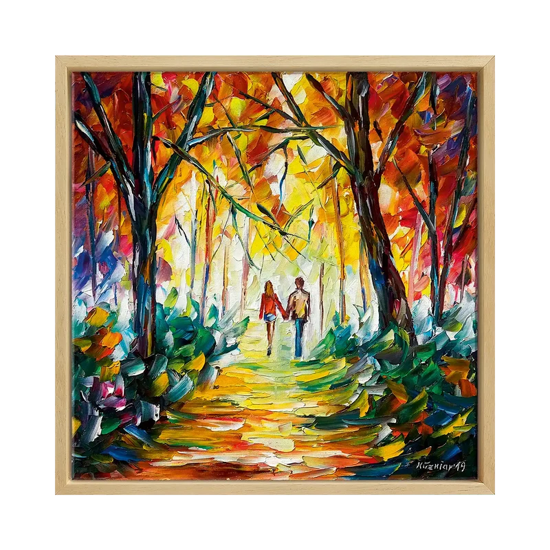Bild "In den Herbst hinein" (2019) gerahmt