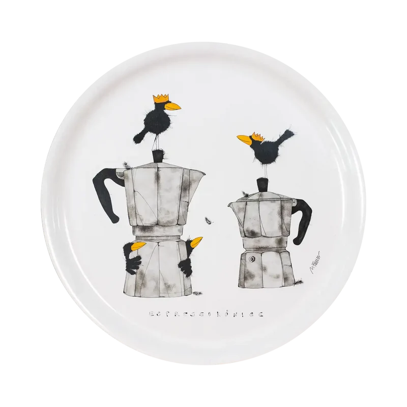 Holztablett "Espressokönige"
