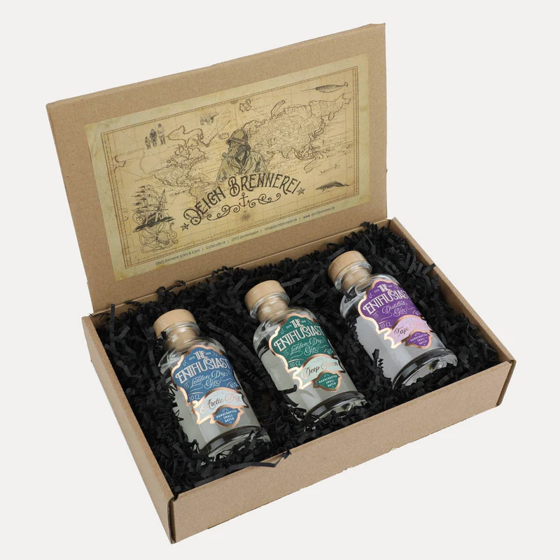 The Enthusiast – Gin Adventure Box – 3 x 100 ml – Geschenkset