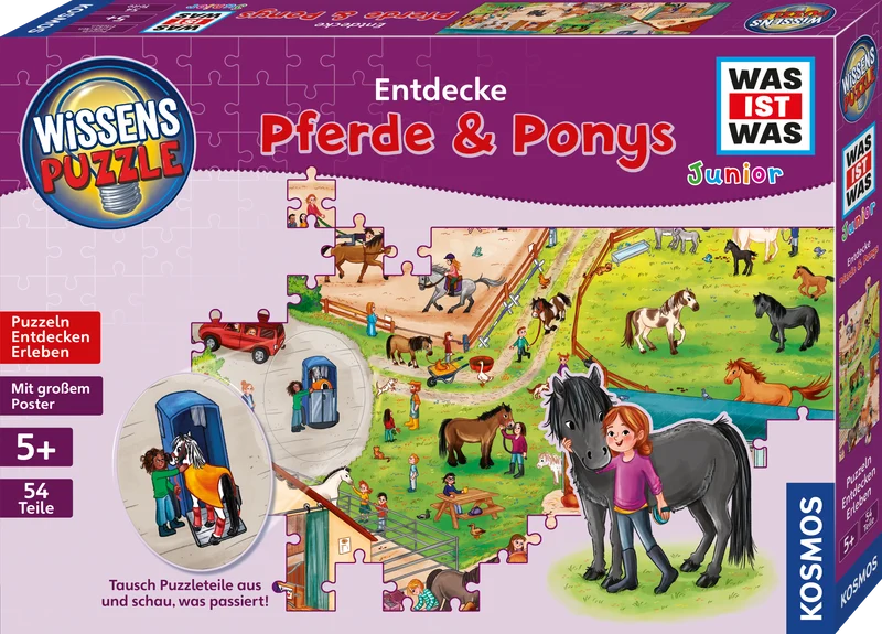 Wissenspuzzle WAS IST WAS Junior - Entdecke Pferde und Ponys