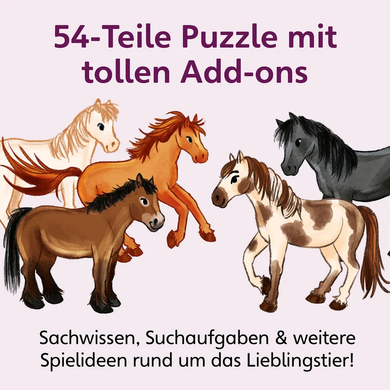 Wissenspuzzle WAS IST WAS Junior - Entdecke Pferde und Ponys