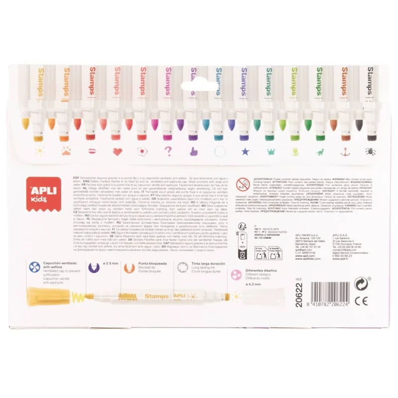 Stempel-Filzstifte für Kinder – Dual-Marker (14 Farben)