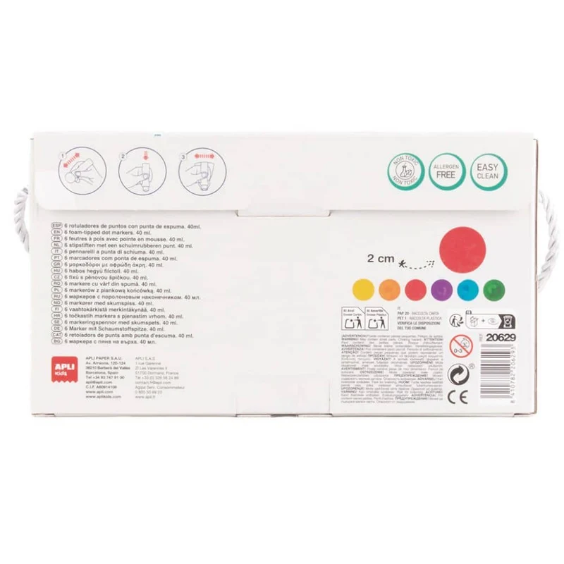 Tupfmarker mit Schaumstoffspitze – Dot Marker (6 Farben)