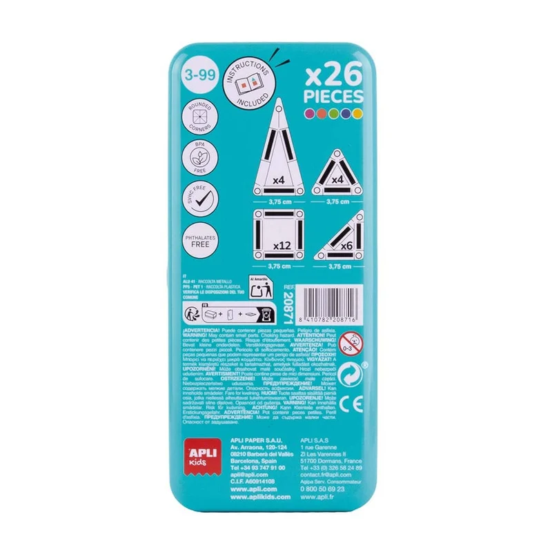 Magnetische Bausteine – Mini Magnex - Travel Set, 26-teilig
