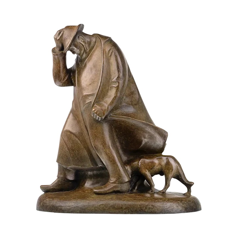 Skulptur "Schäfer im Sturm" (1908) – Reduktion in Bronze