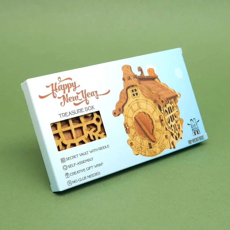 HAPPY NEW YEAR - Tree Puzzle Box