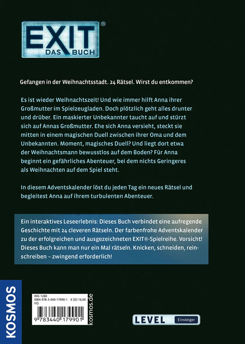 Der Adventskalender - Exit, Das Buch, deutsch