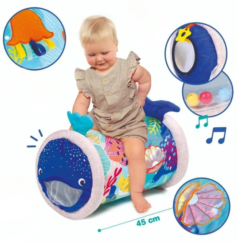Sensorik-Rolle für Babys LUDI – Wal