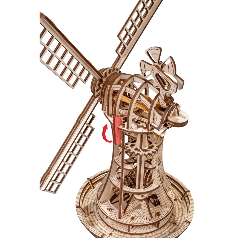 3D Holzpuzzle – Mechanische Windmühle