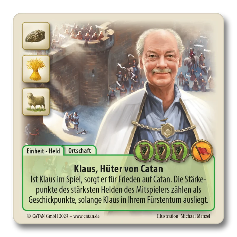 CATAN - Das Duell - Sonderkarte 2023 Klaus, Hüter von Catan