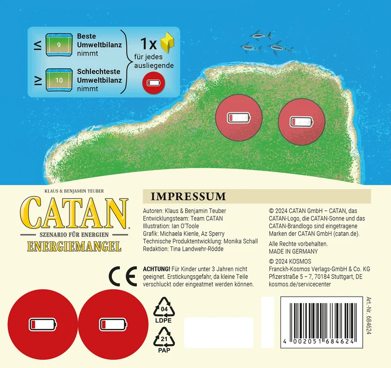 CATAN Energien + Energiemangel + Baumwolltasche
