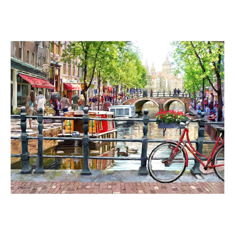 Spring in Amsterdam 1000 Piece Jigsaw Puzzle - Damaged Box