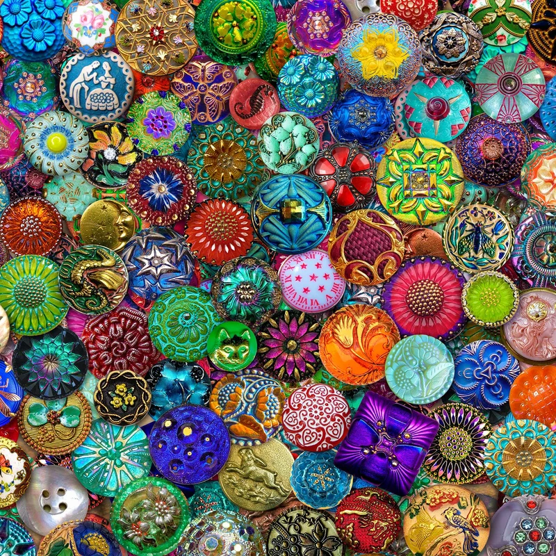 Glass Buttons 1000 Piece Jigsaw Puzzle
