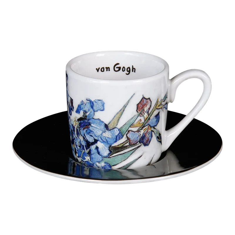 4 Espressotassen mit Künstlermotiven im Set