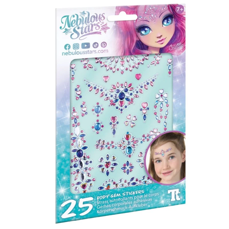 Kristall-Klebetattoos – Cristalia, 25 Stück