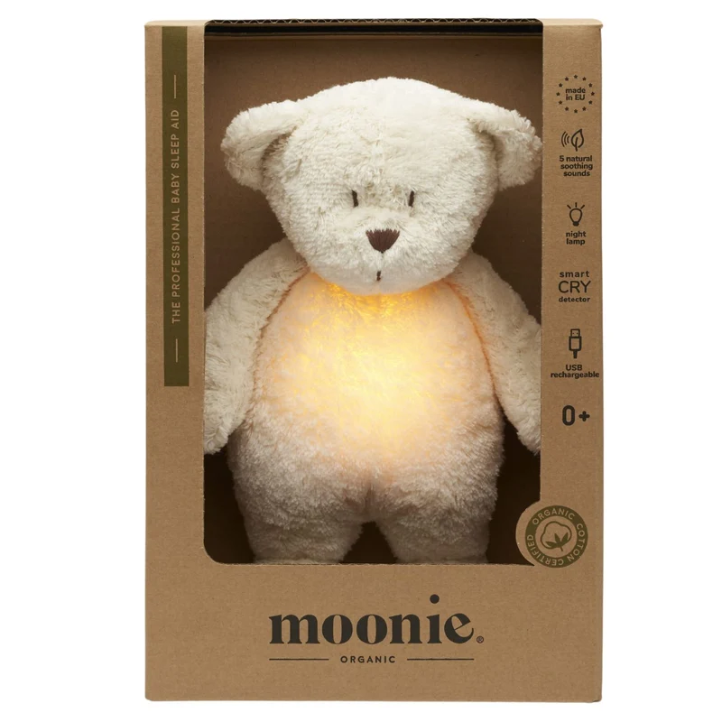 Brummender Teddybär mit Lampe Organic 2.0 – Polar