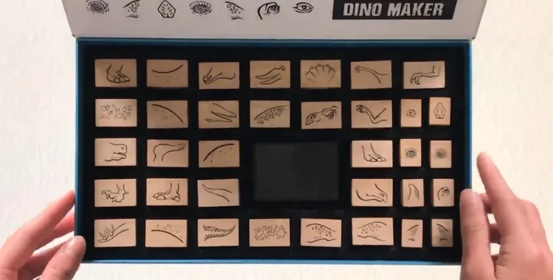 Holzstempel-Set – Dinosaurier