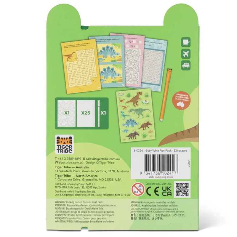 Ein Buch voller Rätsel, Labyrinthe und Spiele – Dinosaurier