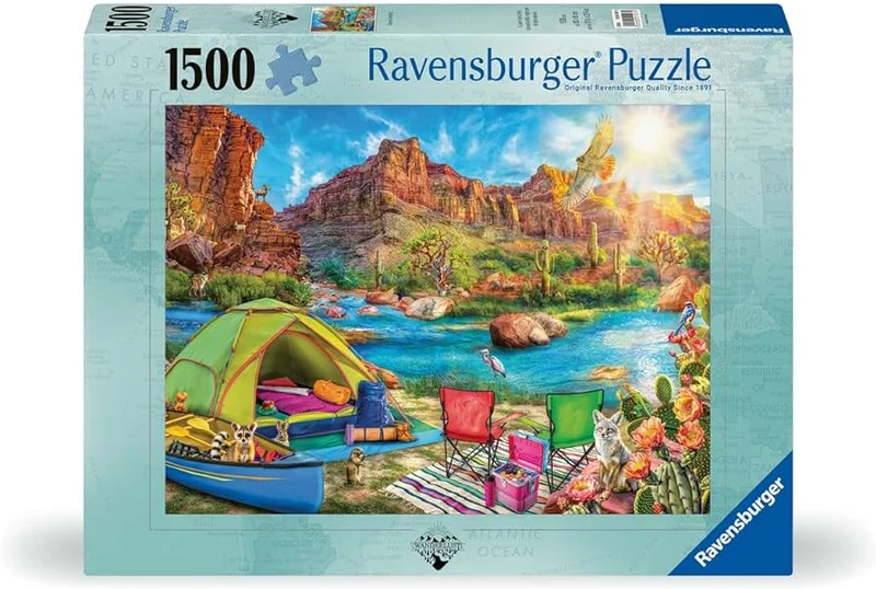 PFG Ravensburger Wanderlust - Canyon Camping (1500pcs) (Usage/Used - PUZZLES FOR GOOD)