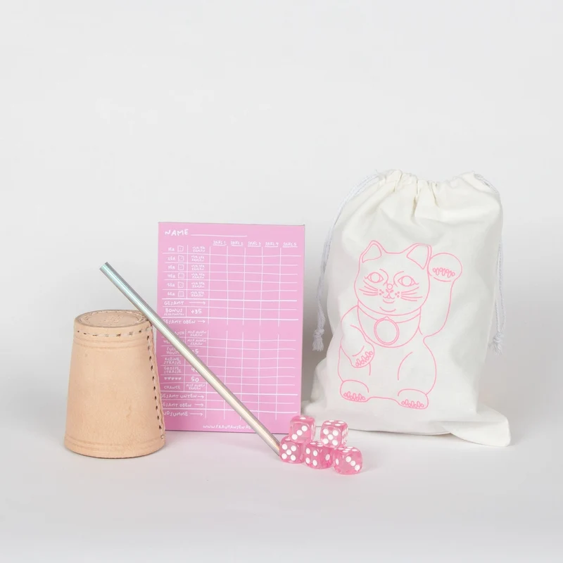 Würfelspiel | Rosa 5er Set