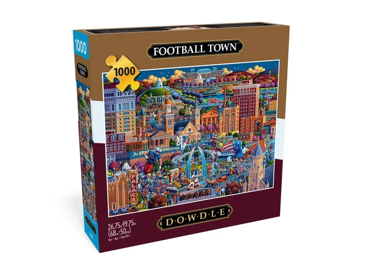 PFG Football Town, Dowdle (1000pcs) (Usage/Used - PUZZLES FOR GOOD)