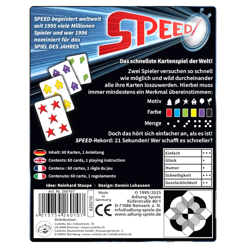 Speed (mult) - Kartenspiel für Kinder