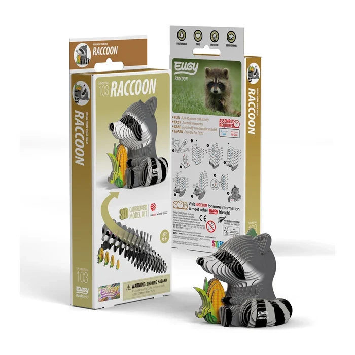 Eugy - 3D Bastelset Waschbär