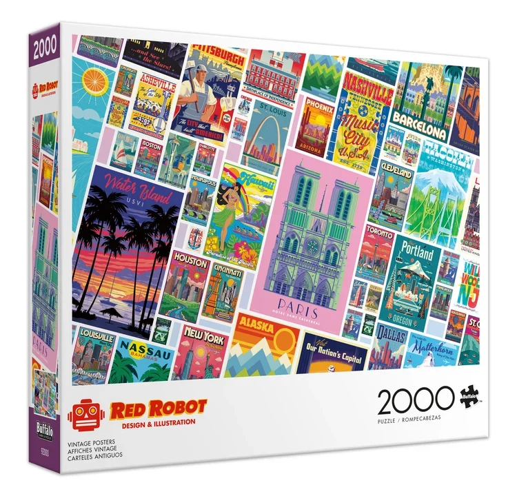 Vintage Posters, Red Robot Design & Illustration (2000pcs)