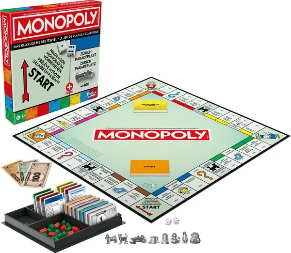 Hasbro - Monopoly Classic Refresh Schweiz - d/f/i
