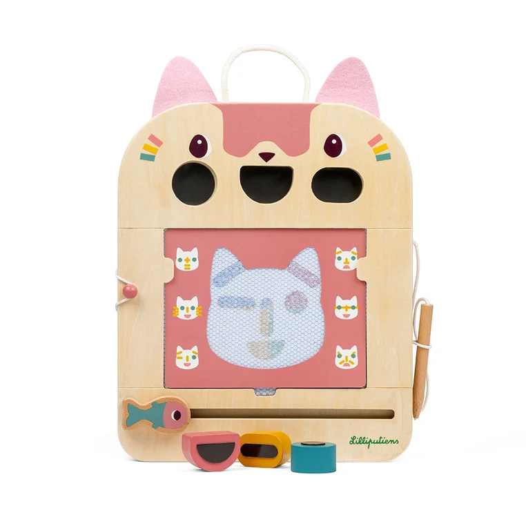 Holztafel – Malbrett – Katze Jeanne 18m+