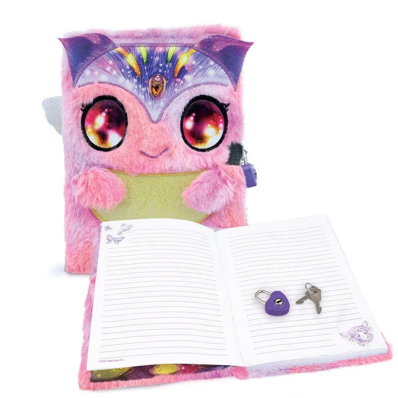 Tagebuch mit Vorhängeschloss – Plüsch-Notizbuch für Kinder – Lumina 7+