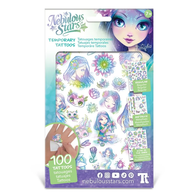 Set zum Herstellen von abwaschbaren Tattoos – Nenuphia 100 Stück