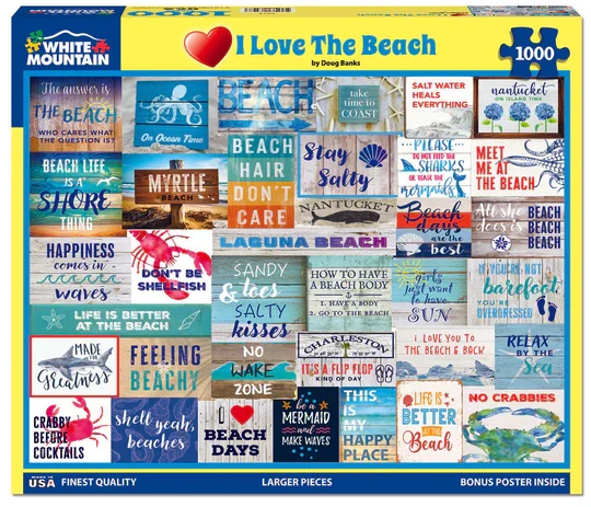 I Love the Beach (1000pcs)