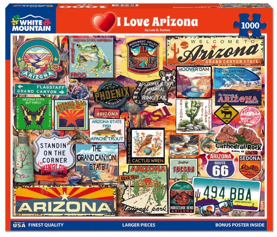 PFG I Love Arizona, Lois B Sutton (1000pcs) (Usage/Used - PUZZLES FOR GOOD)