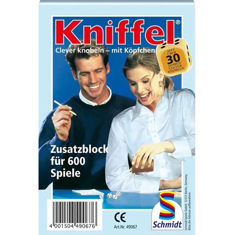 Schmidt Kniffelblock, 1 Stk. für 600 Spiele